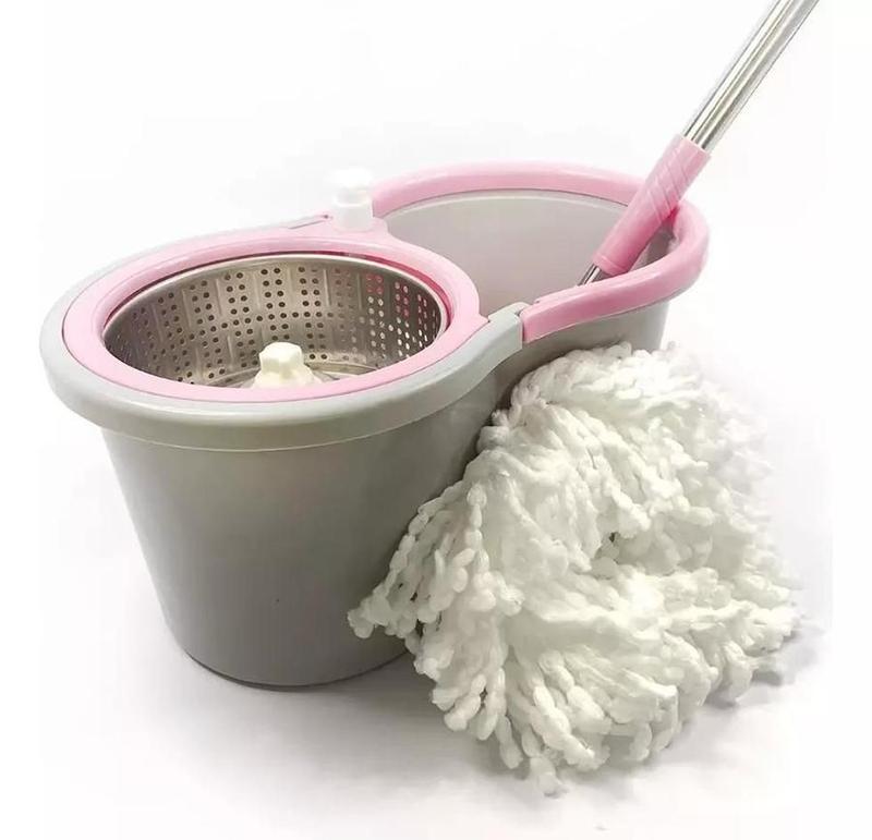 Mop Giratória Cinza/Rosa 9L Home Land - Homeland - Mop - Magazine